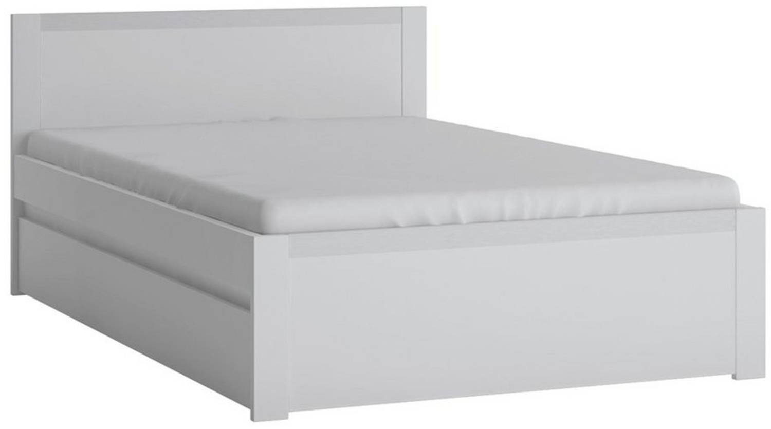Bettgestell 120x200 cm Liegefläche, mit Bettschublade weiß NAVA-129 Bild 1
