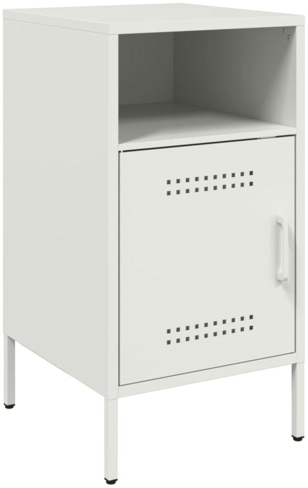 vidaXL Nachttisch Weiß 36x39x68 cm Stahl 843076 Bild 1