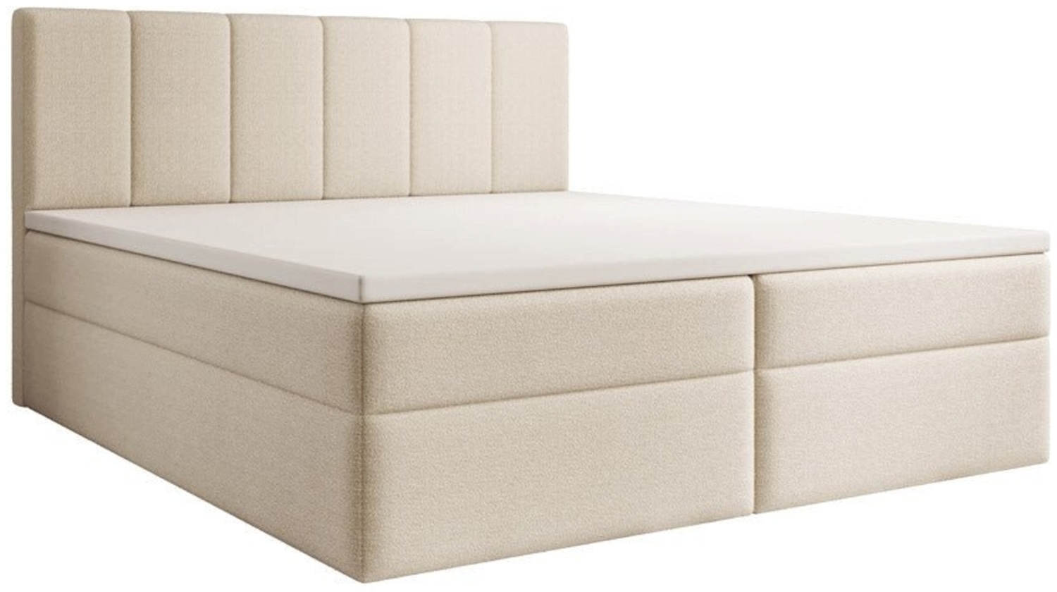 Luxusbetten24 Boxspringbett Aurelia Bouclé, mit Stauraum Bild 1