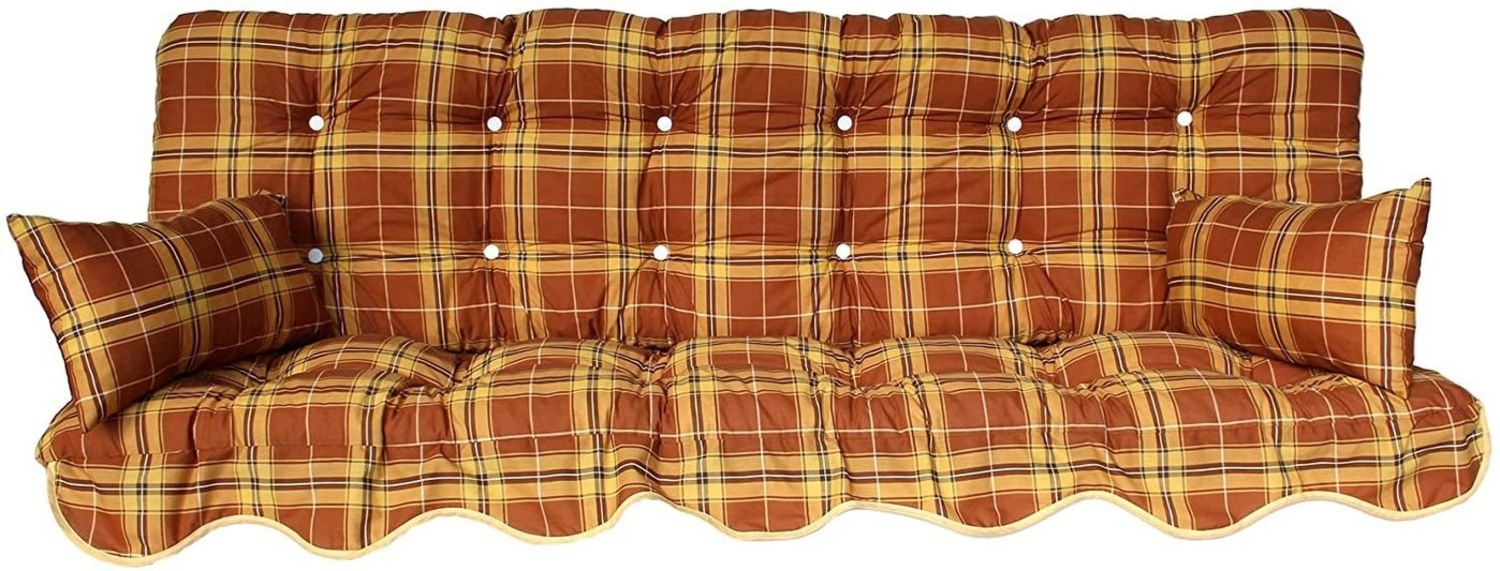 Kühnemuth Auflagekissen Auflagen Set für Hollywoodschaukeln Sitzkissen 180x50 cm Design 148 Bild 1