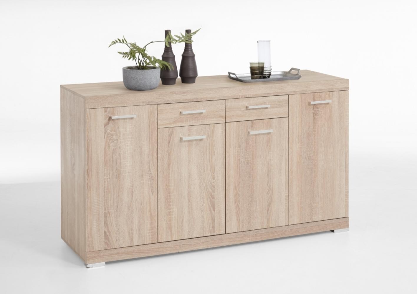 Kommode Beistellkommode Sideboard Jumbo 50 cm Tiefe BRISTOL 4 XL Eiche Sägerau Bild 1