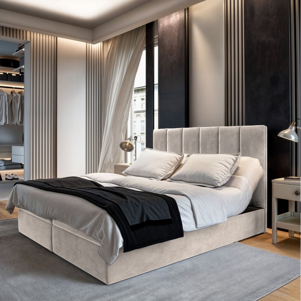 Masseno Boxbett BARINO 160x200 cm mit Bonell Matratze und Topper Bild 1