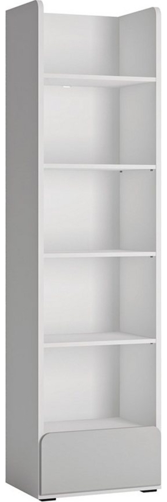 Regal mit 1 Schubkasten weiß, grau FLINT-129 Bild 1