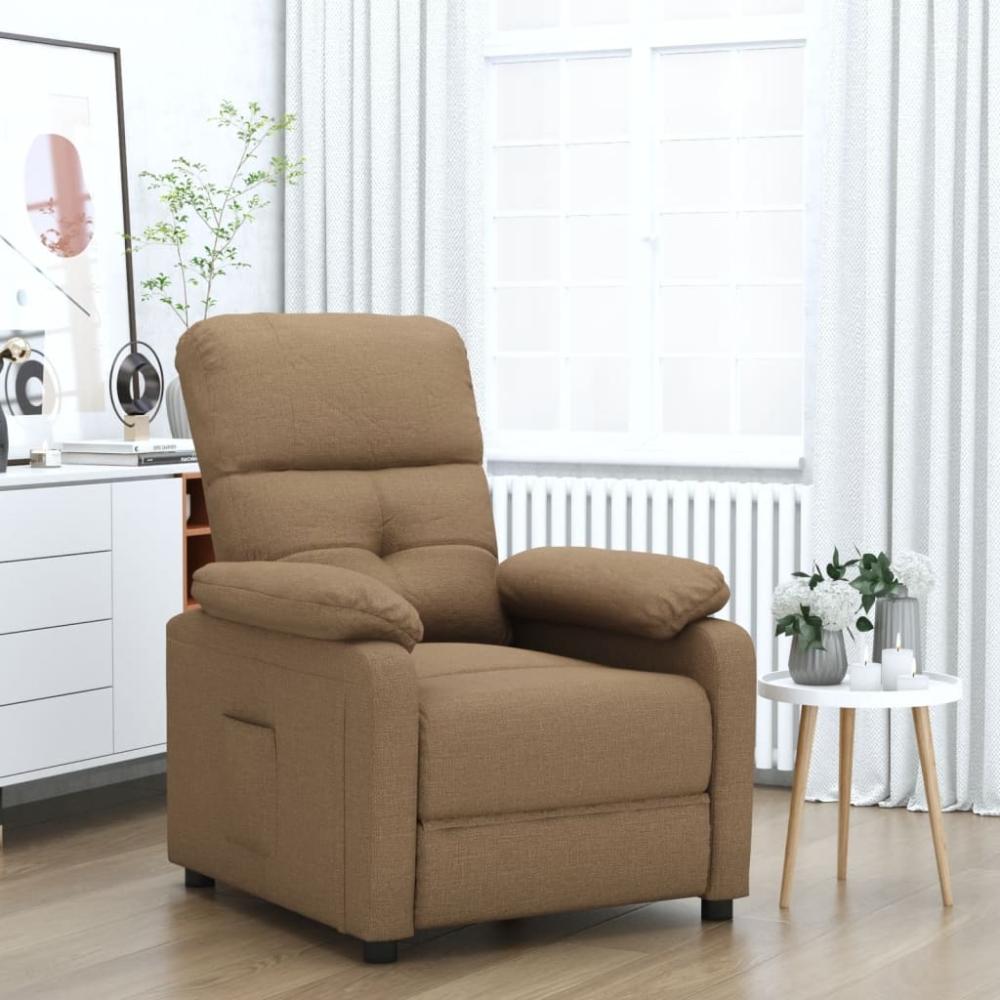 vidaXL Relaxsessel Braun Stoff 348279 Bild 1