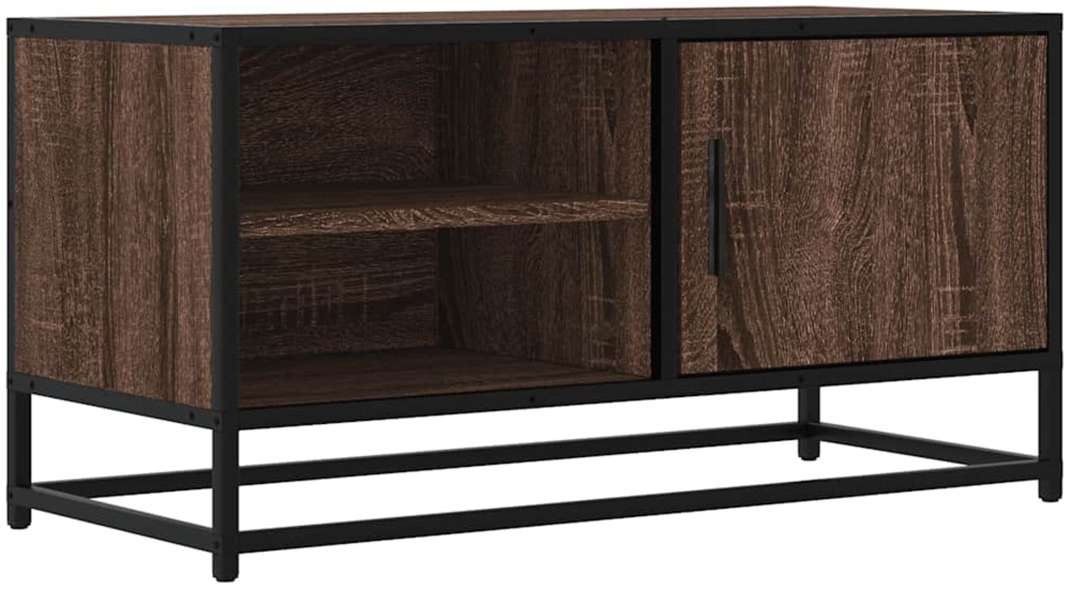 vidaXL TV-Schrank Eichen-Optik 80x34,5x40 cm Holzwerkstoff und Metall 848823 Bild 1