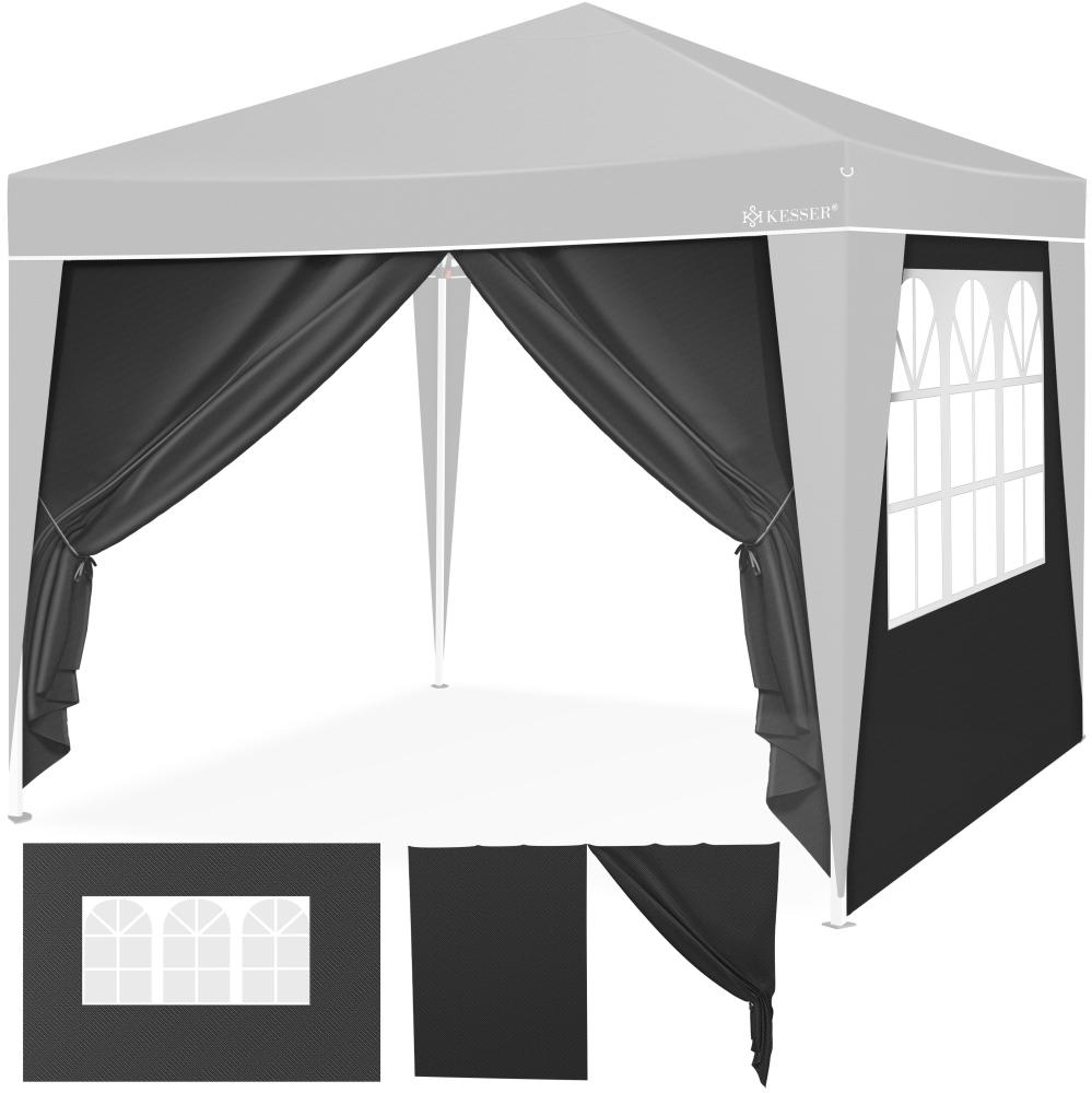 KESSER® 2X Seitenwand für Pavillon 3x3m - Faltpavillon Pop Up | klappbar | platzsparend | verstaubar Zubehör 2x Seitenteile Schwarz Bild 1