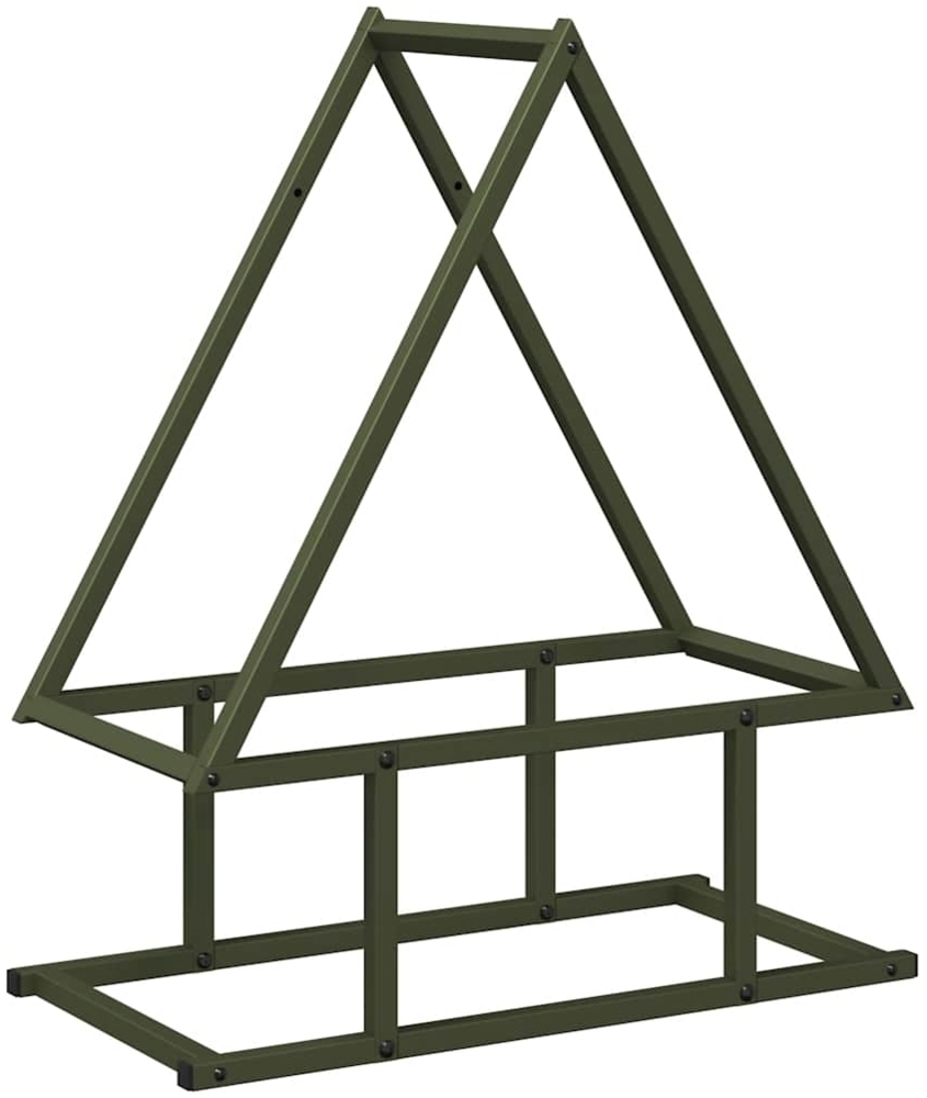 vidaXL Brennholzregal Olivgrün 50x25x60 cm Kaltgewalzter Stahl 864314 Bild 1