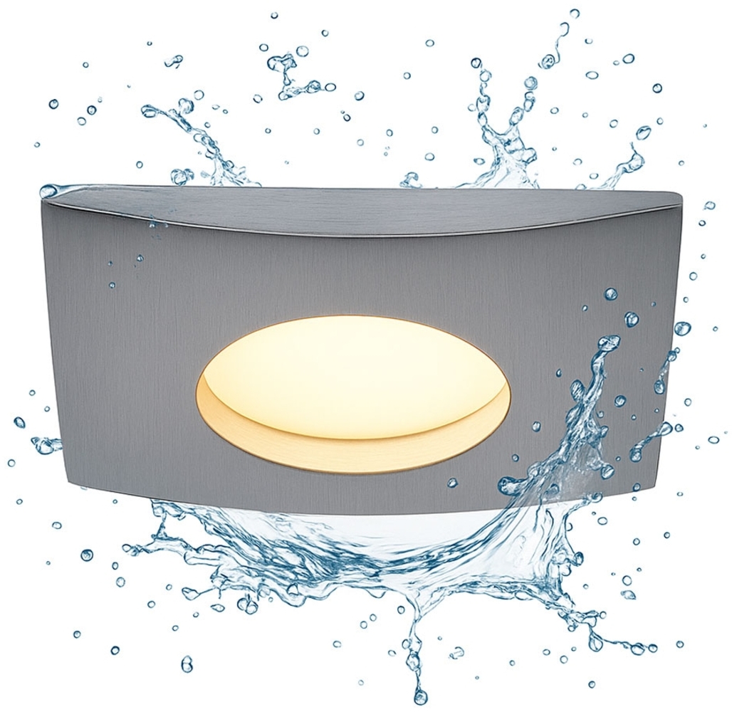 LED Einbauleuchte, ALU, dimmbar, eckig, IP44, L 8 cm Bild 1