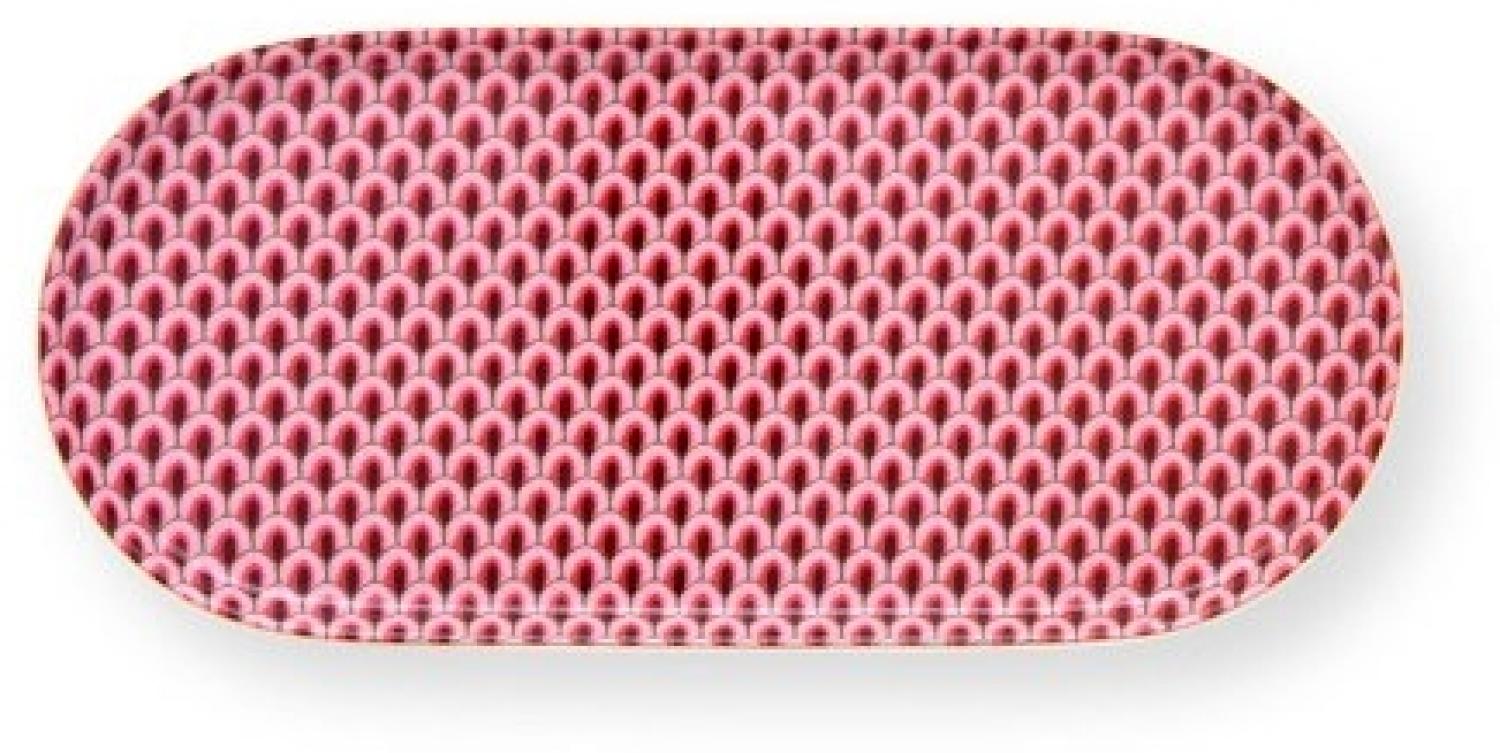 Pip Studio Tablett Für Milch und Zucker Flower Festival Scallop Dark Pink 51.018.141 Bild 1