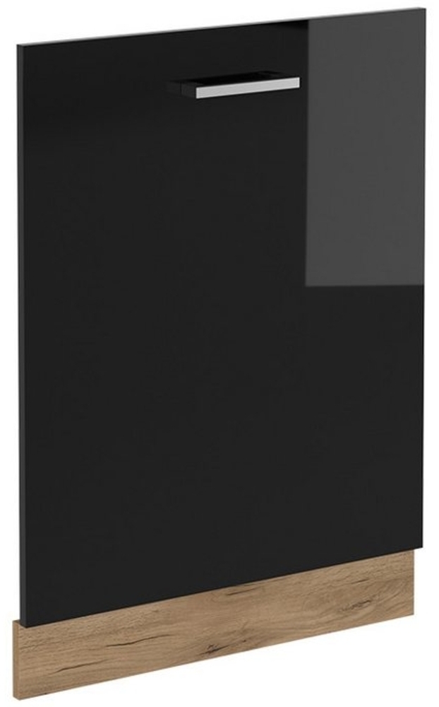 Geschirrspülblende R-Line Schwarz Hochglanz 60 cm ohne Arbeitsplatte Vicco Bild 1