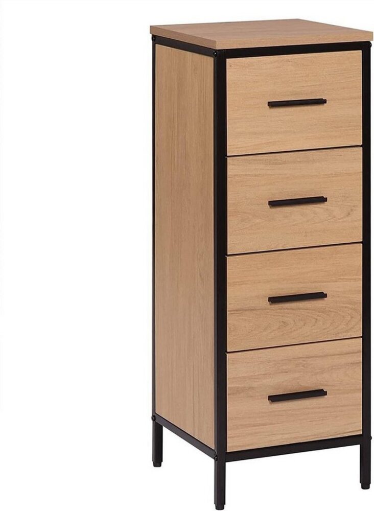 EUGAD Hochschrank (1-St) mit 4 Schubladen aus Metall + Holzwerkstoff, 30 x 82 x 30 cm Bild 1