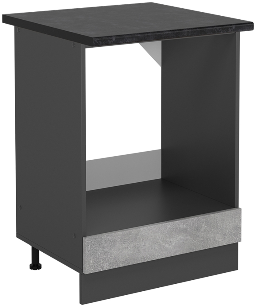 Herdumbauschrank R-Line Beton 60 cm , AP Anthrazit Vicco Bild 1