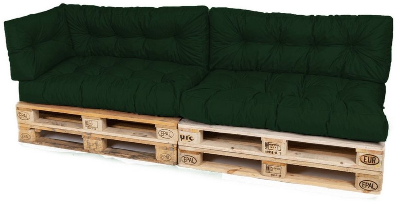 TexDeko Palettenkissen TexDeko Garden 5-TLG Palettenkissen-Set wasserabweisend gesteppt, 2x Palettenkissen + 2x Rückenkissen + 1x Seitenkissen Bild 1