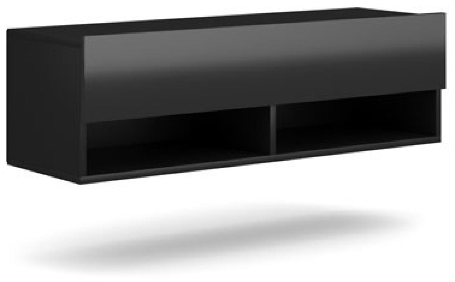 Lowboard "Derby 100" TV-Unterschrank 100 cm schwarz Hochglanz Bild 1