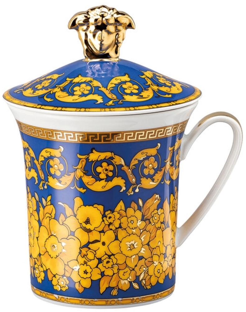 Rosenthal Versace 30 Jahre Becher mit Deckel Floralia Blue Bild 1