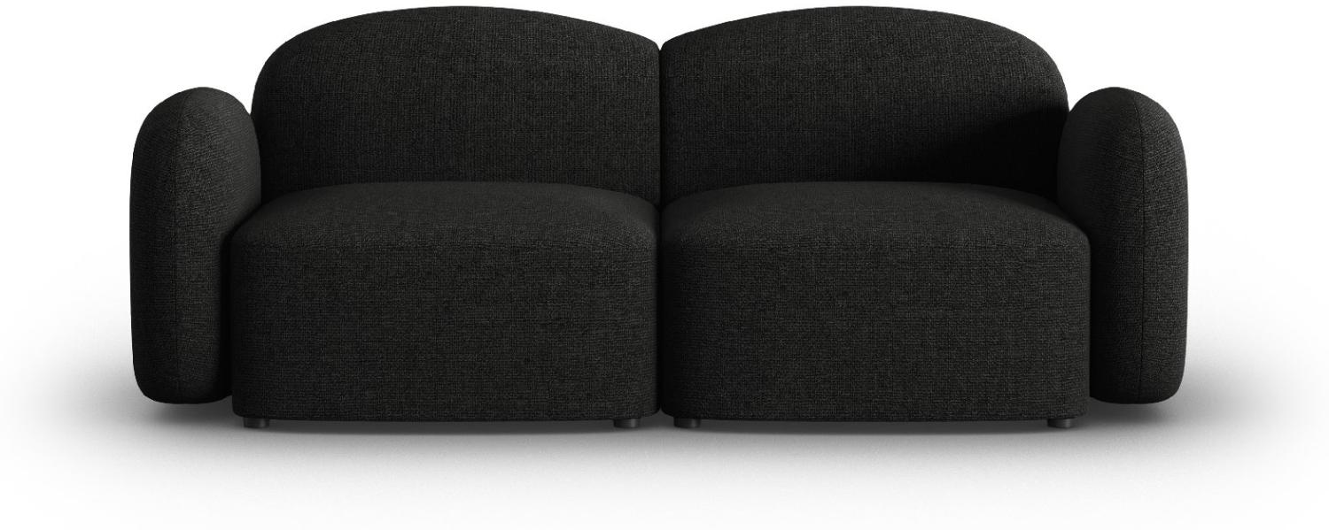 Micadoni Sofa Blair 2-Sitzer Chenille Schwarz Melange Bild 1