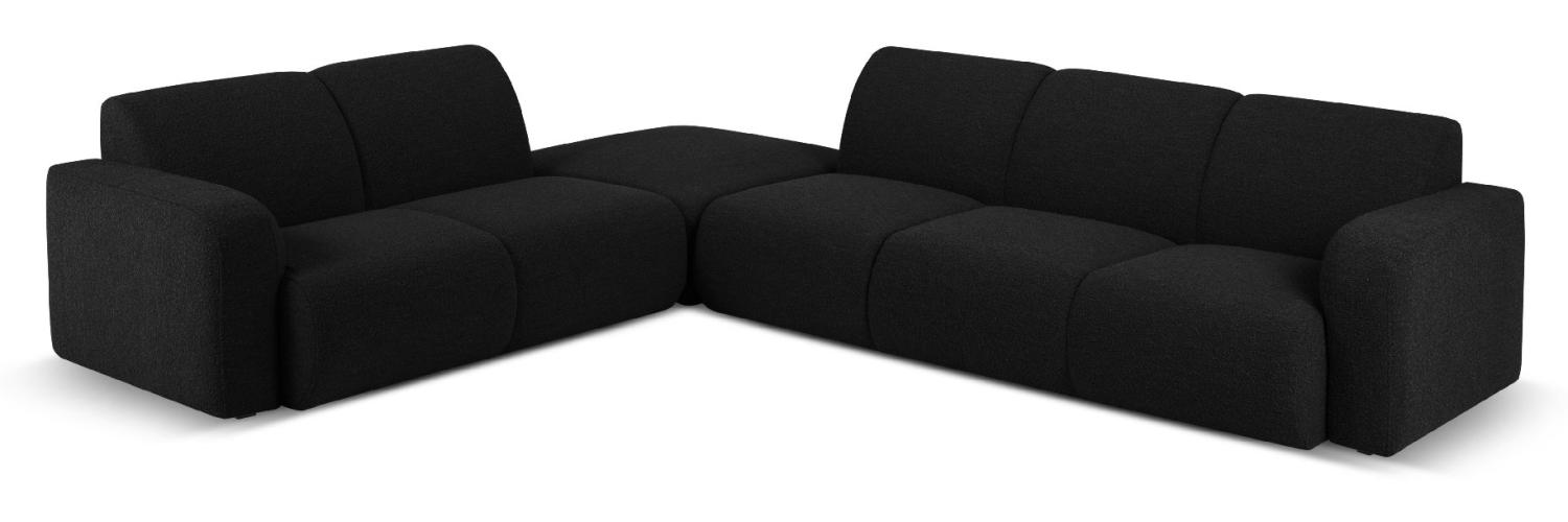 Micadoni Boucle Ecksofa Molino 6-Sitzer Links Boucle Schwarz Bild 1