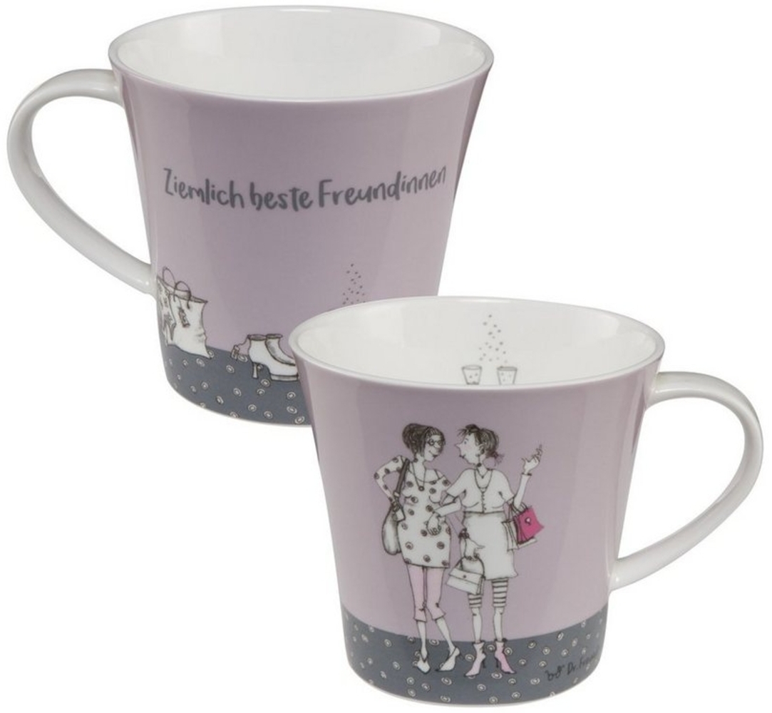 Goebel Ziemlich Beste Freundinnen Becher, Kaffeebecher, Trinkbecher, Barbara Freundlieb, Porzellan, 350 ml, 27000071 Bild 1