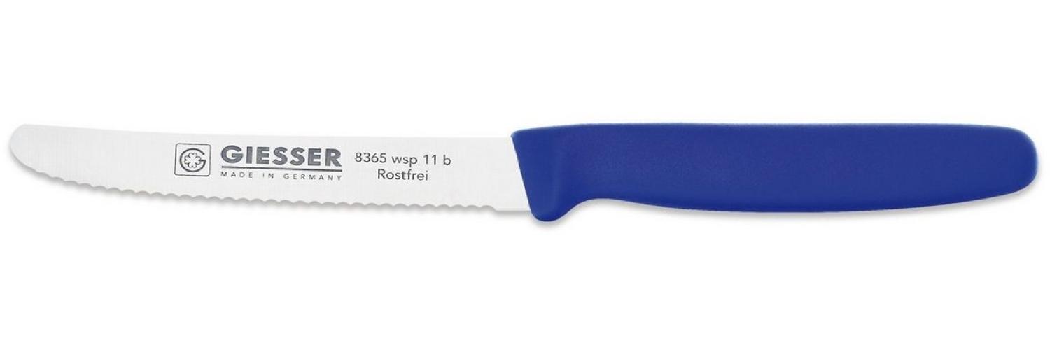 Giesser Messer Tomatenmesser Allzweckmesser Brötchenmesser 8365 wsp 11, Spülmaschinenfest, 3 mm Wellenschliff extrem scharf, 19 Farben Bild 1