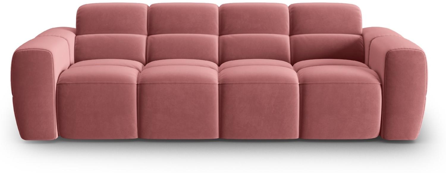 Micadoni Sofa Lisa 4-Sitzer Samtstoff Lachs Bild 1