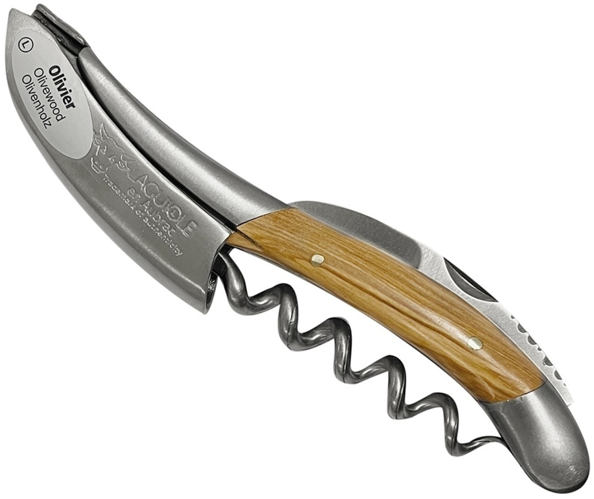Laguiole en Aubrac Sommeliermesser Kellnermesser Olivenholz (Olivier) Bild 1