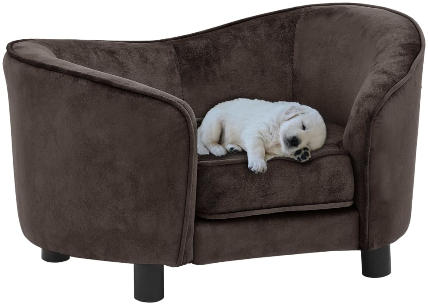 vidaXL Hundesofa Braun 69x49x40 cm Plüsch 170942 Bild 1