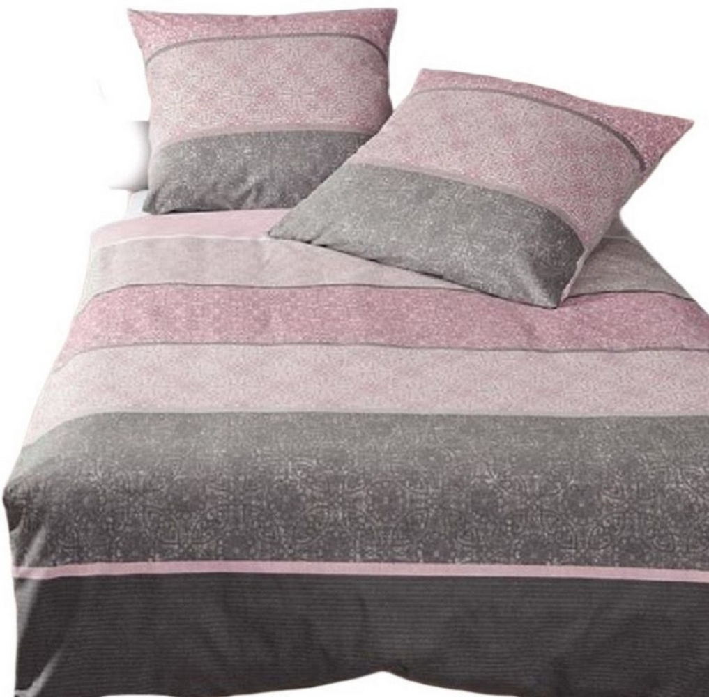 soma Bettwäsche Bettbezug 135x200 80x80 biber gestreift warm sale bieber Streifen, Biber, 2 teilig, Frühling Sommer Streifen gestreift Reißverschluss Baumwolle sale Bild 1