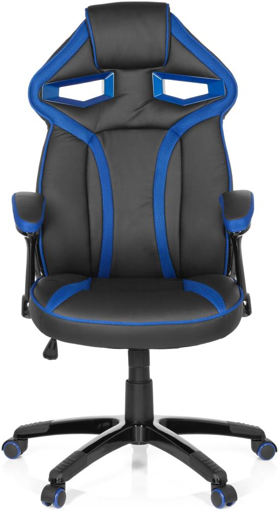 hjh OFFICE Gamingstuhl GUARDIAN Kunstleder Schwarz/Blau Bild 1