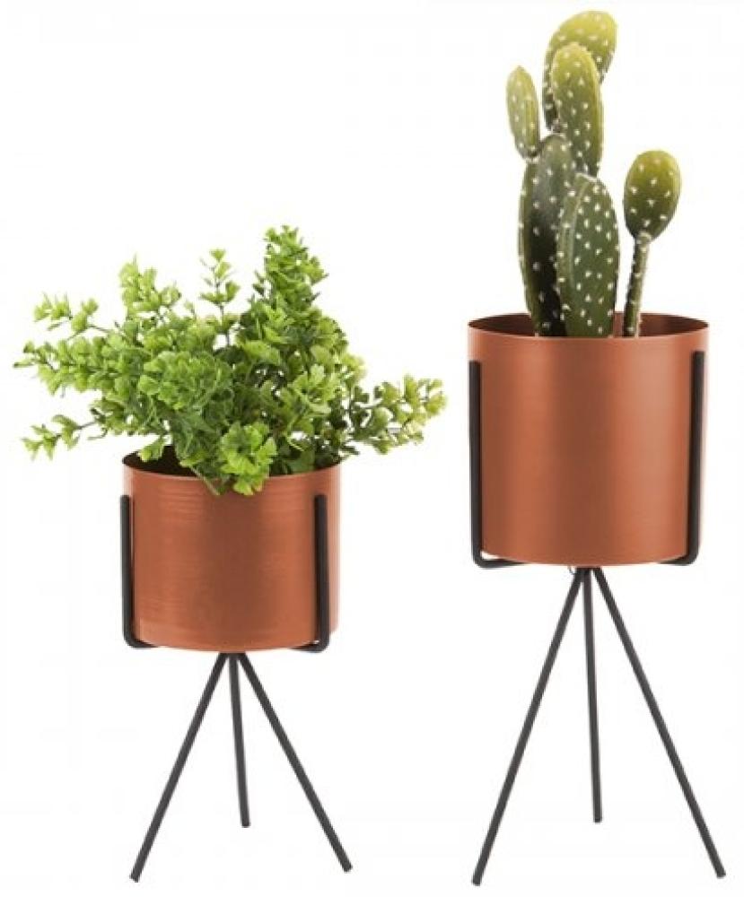 Present Time Blumentopf-Set Pedestal Lehmbraun (2-teilig) PT3426BR Bild 1