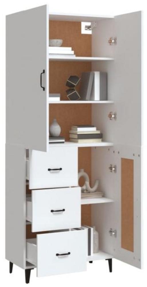 Highboard Weiß 69,5 x 34 x 180 cm Holzwerkstoff [3114788] Bild 1
