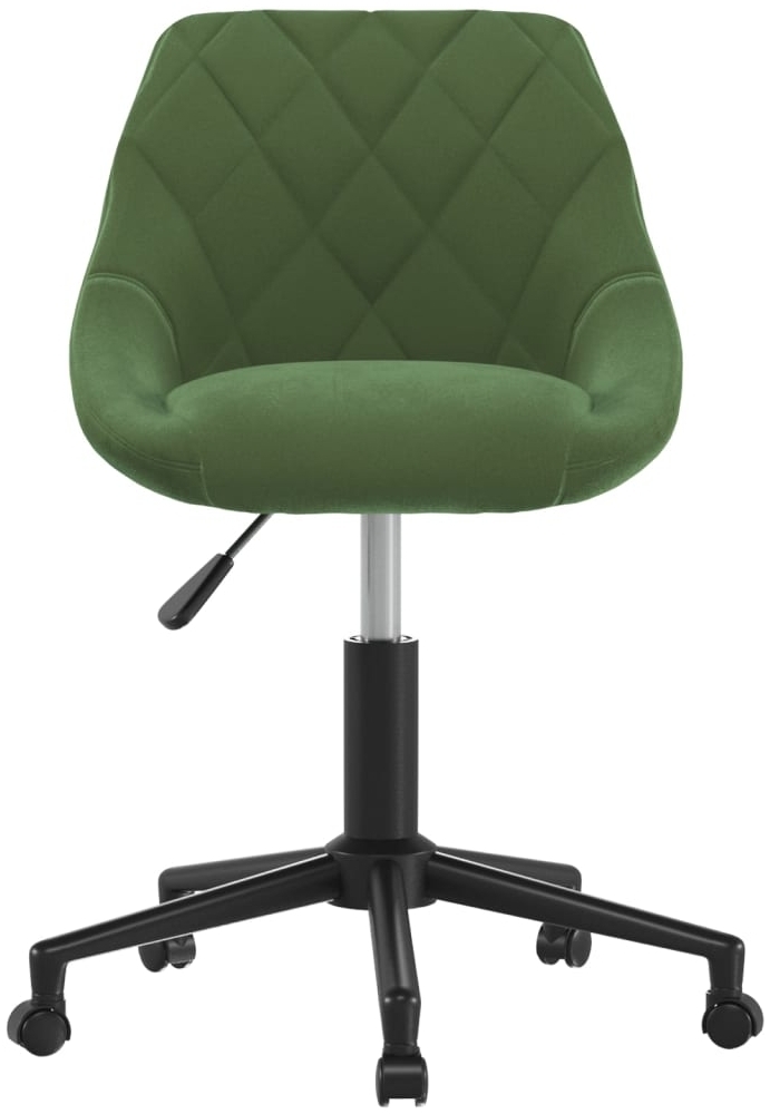 vidaXL Esszimmerstuhl Drehbar Dunkelgrün Samt, Drehbar [3089035] Bild 1