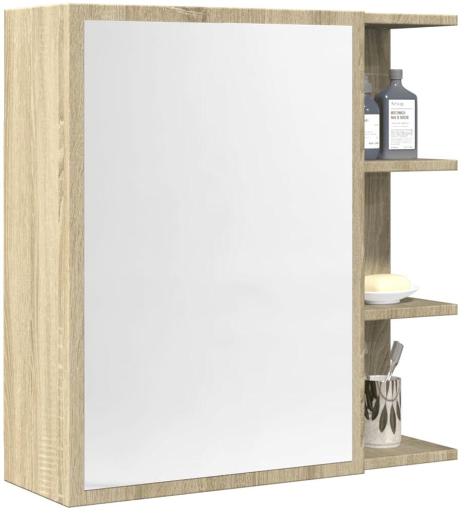 vidaXL Bad-Spiegelschrank Sonoma-Eiche 62,5x20,5x64 cm Holzwerkstoff 856171 Bild 1