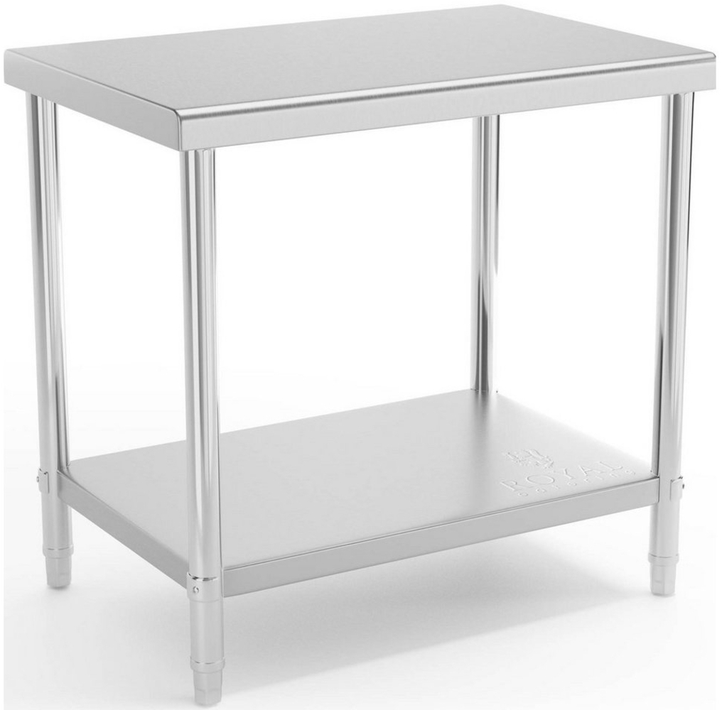 Royal Catering Arbeitstisch 90 x 60 cm Edelstahltisch Edelstahl Zerlegetisch Gastro 210 kg Bild 1