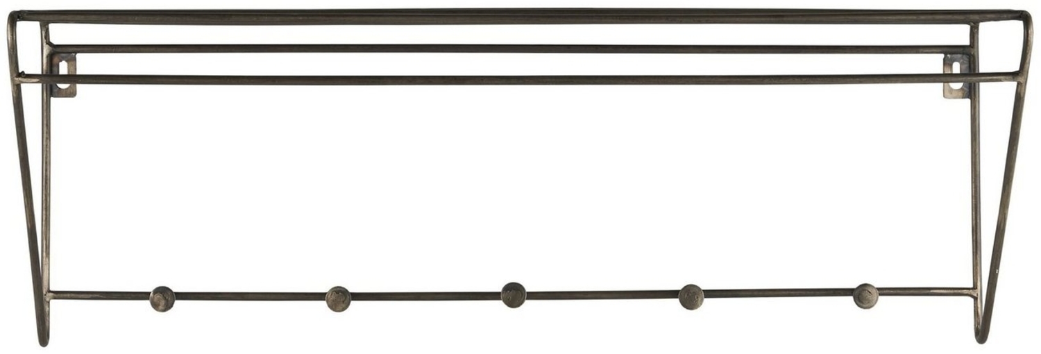Wandregal Ablage Garderobe Hutablage 5 Haken Brooklyn Metall Ib Laursen 31088-25 Bild 1