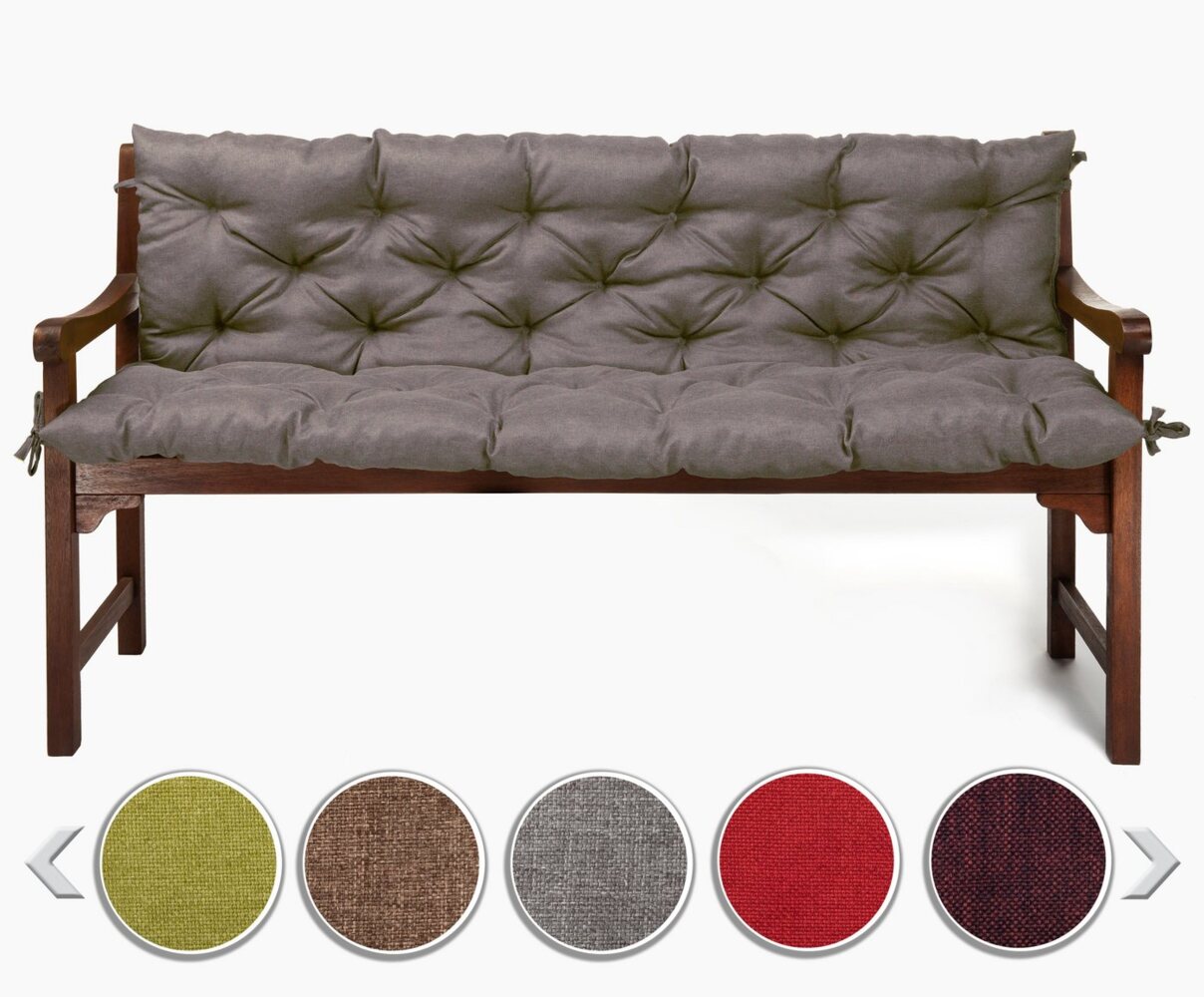 sunnypillow Bankauflage Bankauflage Stuhlkissen viele Farben und Größen zur Auswahl, 180 cm x 40 cm x 40 cm grau Bild 1