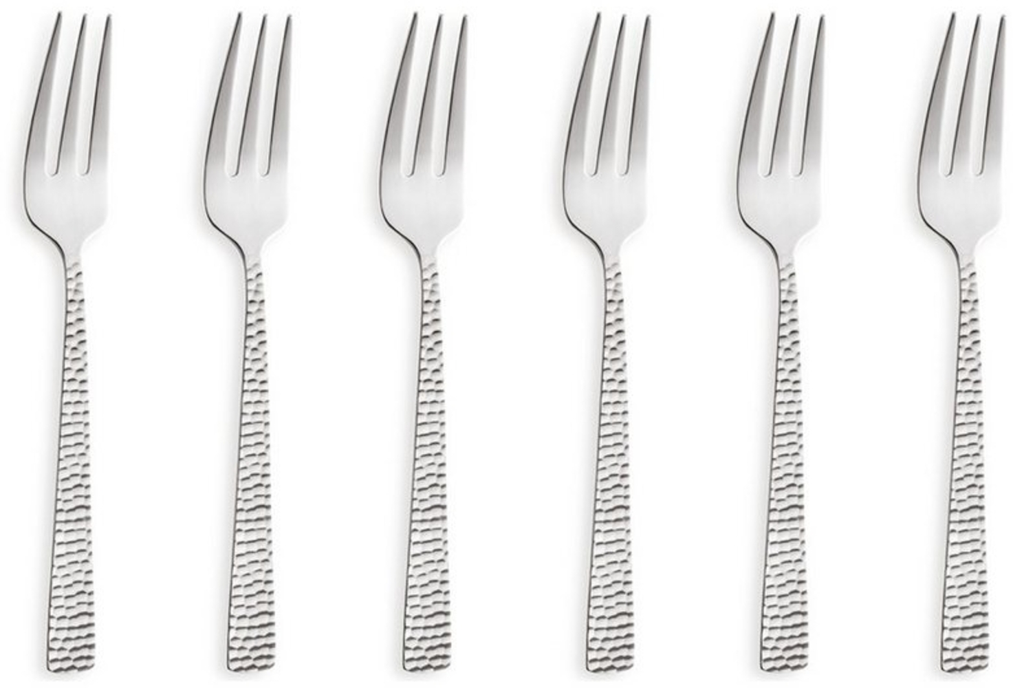 Amefa FELICITY Kuchengabel Set 6-teilig gehämmert Bild 1