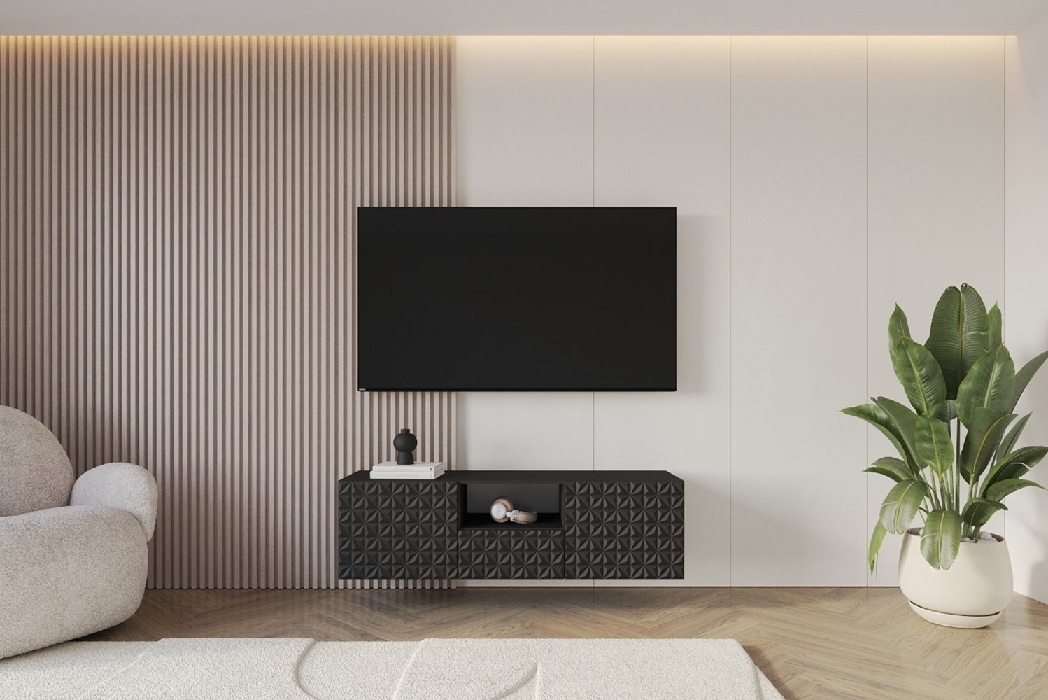 ALTDECOR Lowboard VIRA (1 St, TV-Schrank, TV Möbel, TV Cabinet, Fernsehtisch hängend 140cm), Fernseher schrank, TV Kommode, TV Tisch, TV Sideboard, TV Boar Bild 1
