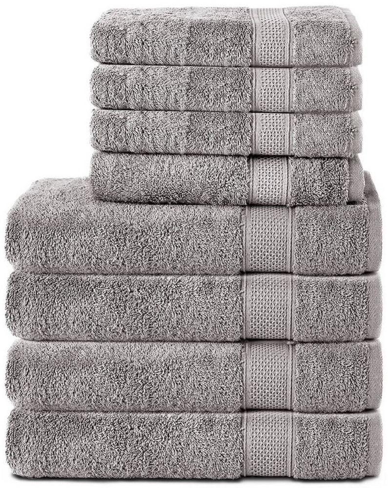 Komfortec Handtuch Set 100% Baumwolle, 4 Badetücher 70x140 und 4 Handtücher 50x100 cm, Frottee (Packung, 8-St), Badehandtuch & XXL Saunatuch, Weich, Towel, Groß Bild 1