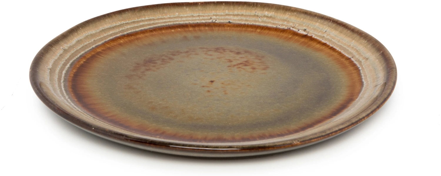 Der Comporta Teller - M - 6er-Set - Graubraun - 21x21x2cm Bild 1