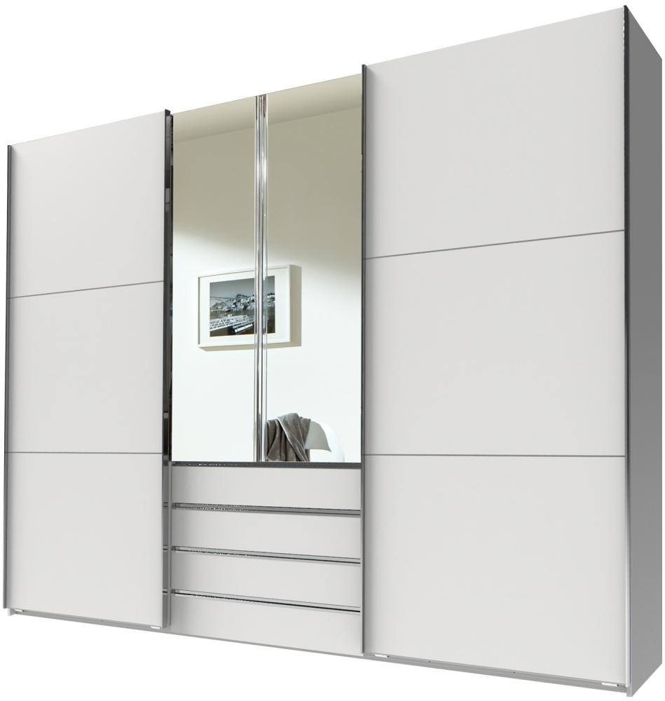 Schwebetürenschrank >MAGIC< in WEISS - 300x236x65cm (BxHxT) Bild 1