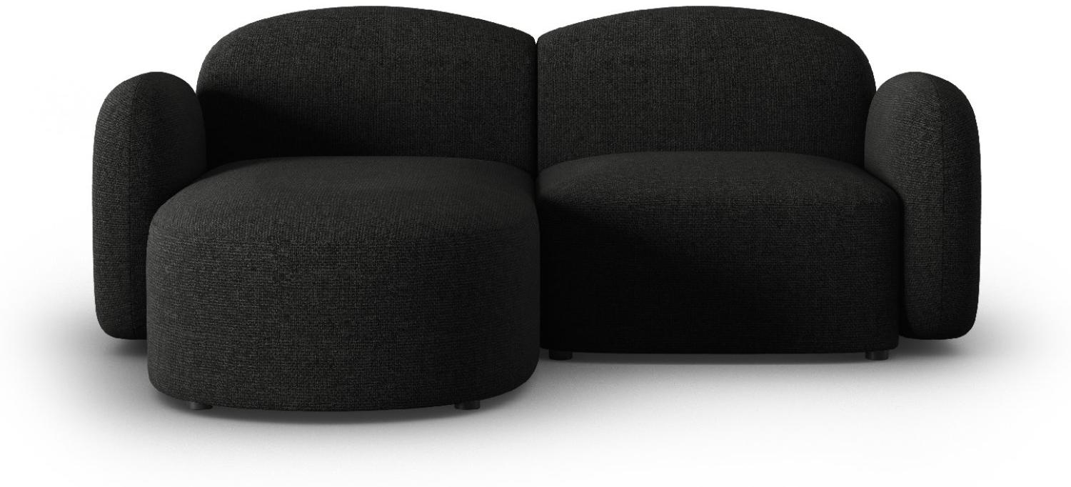 Micadoni Ecksofa Blair 3-Sitzer Links Chenille Schwarz Melange Bild 1