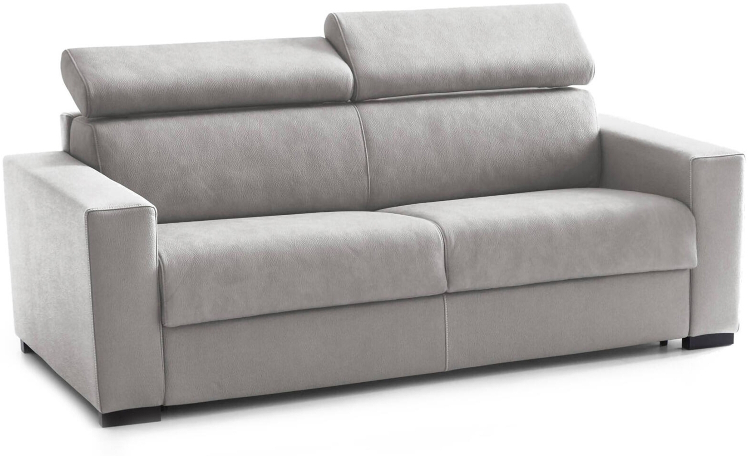 Dmora 3-Sitzer Schlafsofa Algo, Wohnzimmersofa mit drehbarer Öffnung, verstellbare Kopfstützen und schmale Armlehnen, 100 % Made in Italy, 200 x 95 x 85 cm, Grau Bild 1