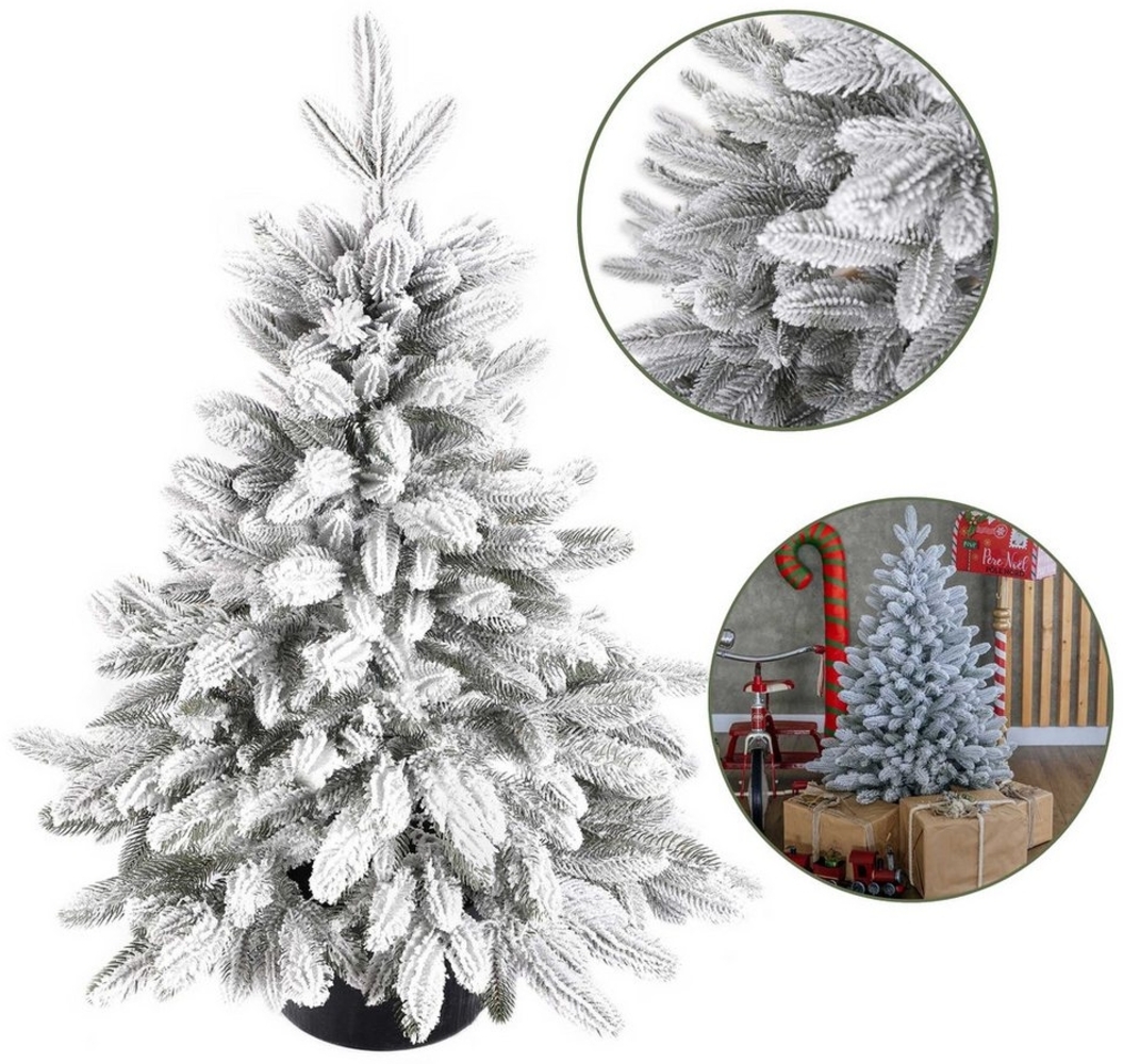 Sarcia. eu Künstlicher Weihnachtsbaum Künstlicher Weihnachtsbaum Skandinavische Fichte schneebedeckt 80cm Bild 1