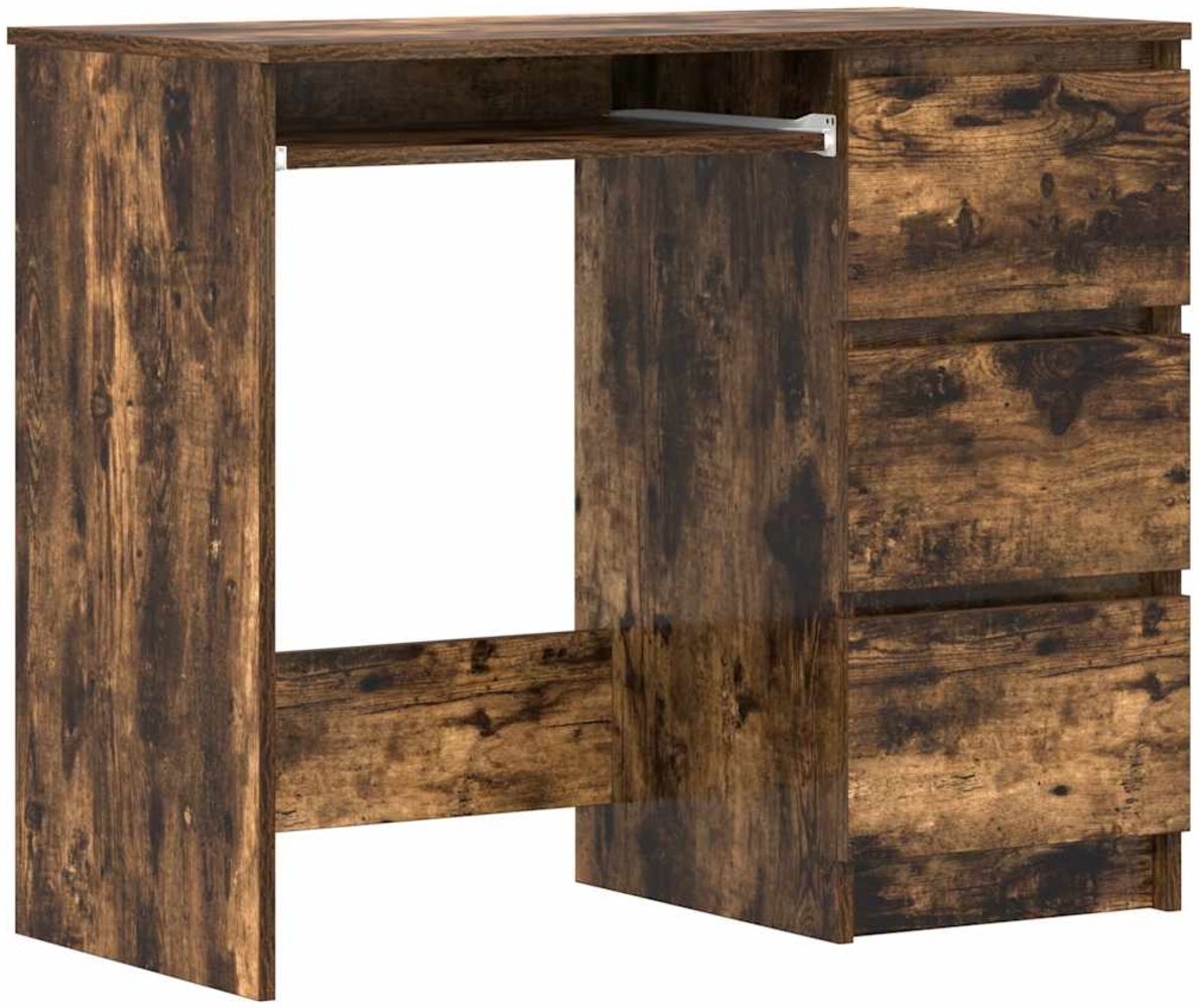 vidaXL Schreibtisch Räuchereiche 90x45x76 cm Holzwerkstoff 815507 Bild 1