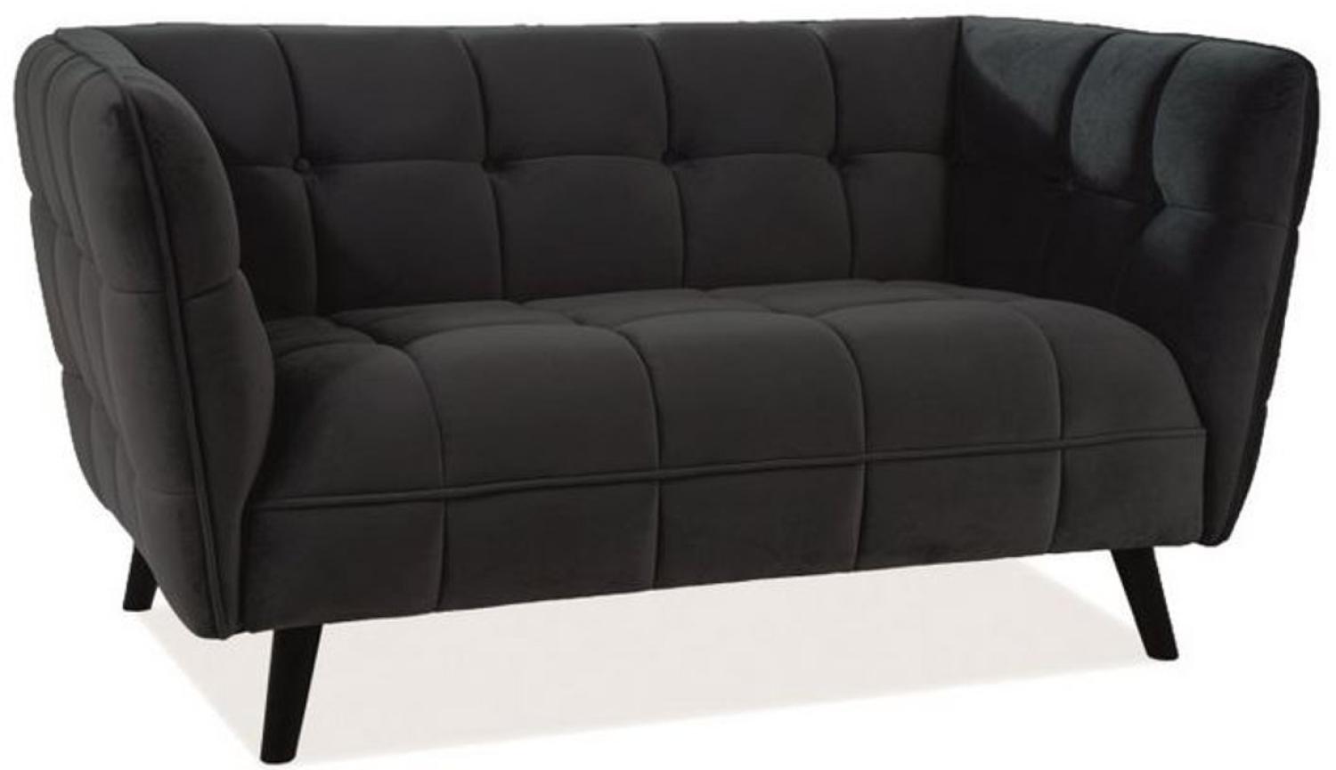 Casa Padrino Luxus Wohnzimmer Sofa mit edlem Samtstoff 145x85 x H. 78 cm - Luxus Möbel Bild 1