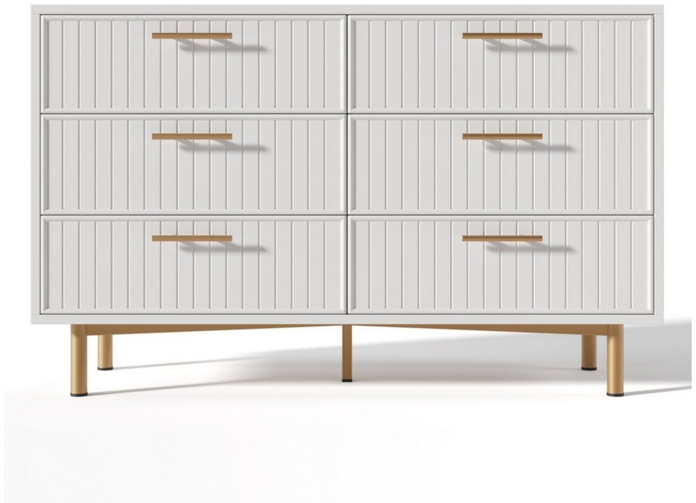 Flieks Kommode, Sideboard Schubladenkommode mit 6 Schubladen 120x40x75.5cm Bild 1