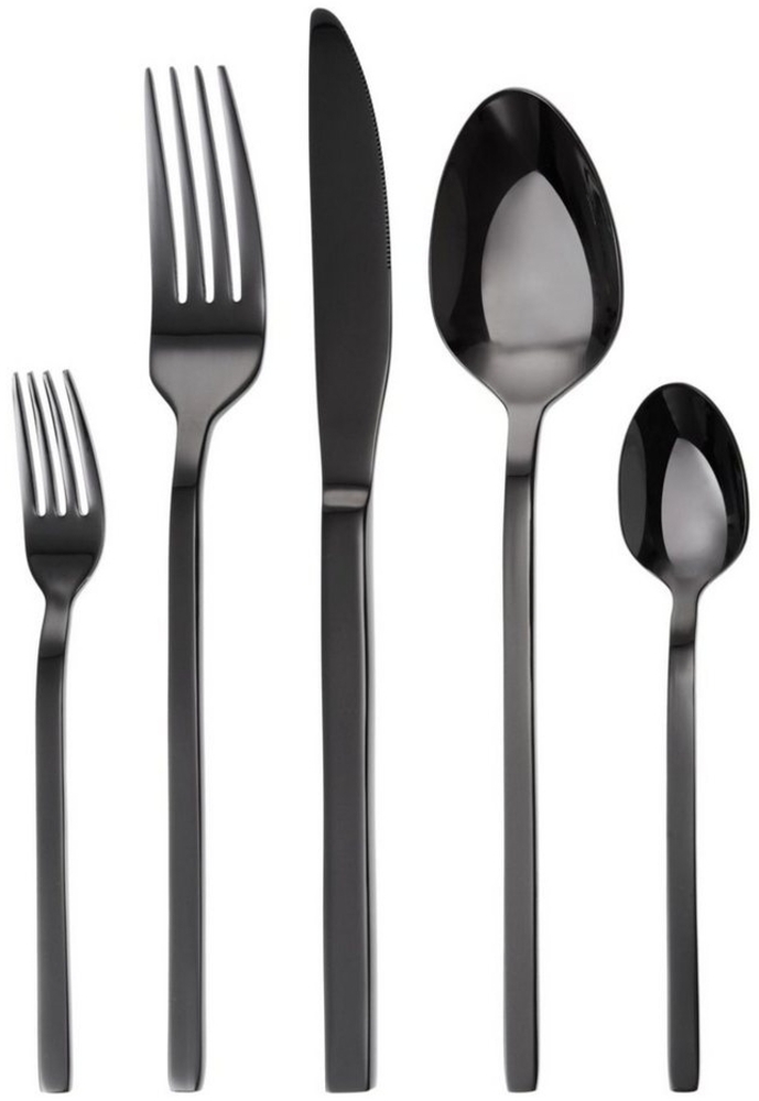GRÄWE Besteck-Set Edelstahl-Besteckset 10-teilig, schwarz - für 2 Personen Bild 1