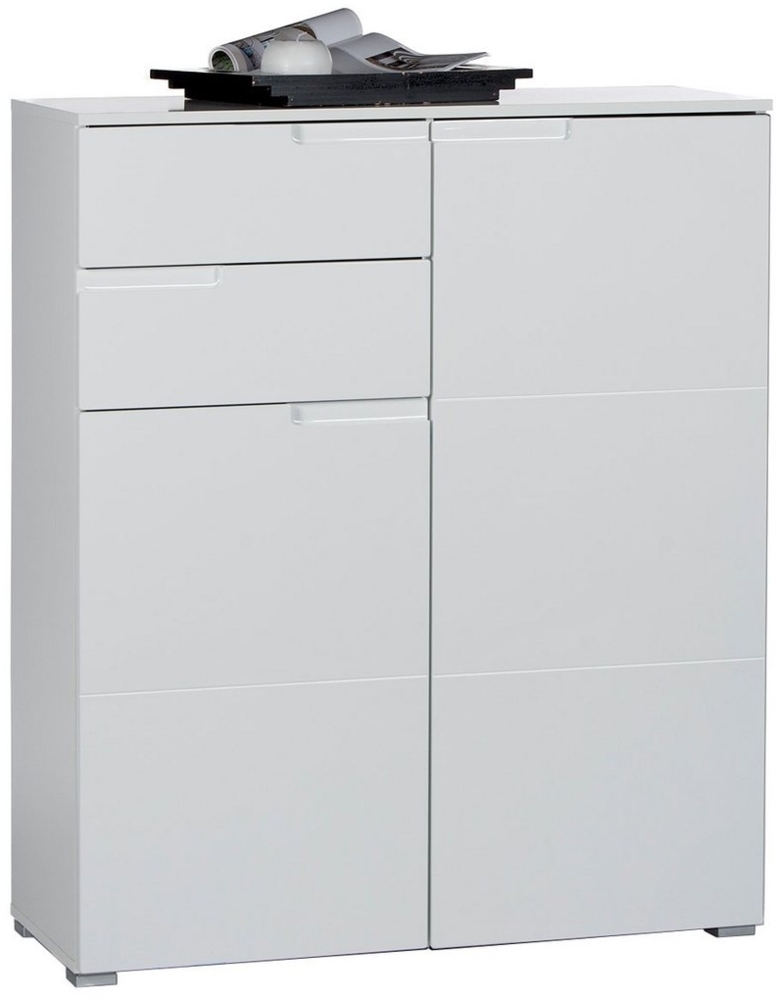 Kommode >Suzette< in Weiß aus MDF - 100x119x40cm (BxHxT) Bild 1