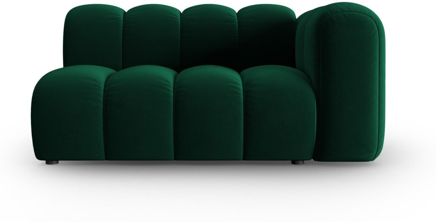 Micadoni Modulares Sofa Lupine 2-Sitzer Rechts Samtstoff Flaschengrün Bild 1