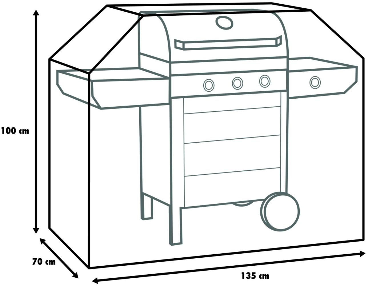 Primaster atmungsaktive Schutzhülle für Gasgrills 135x70x100 cm Grillabdeckung Bild 1